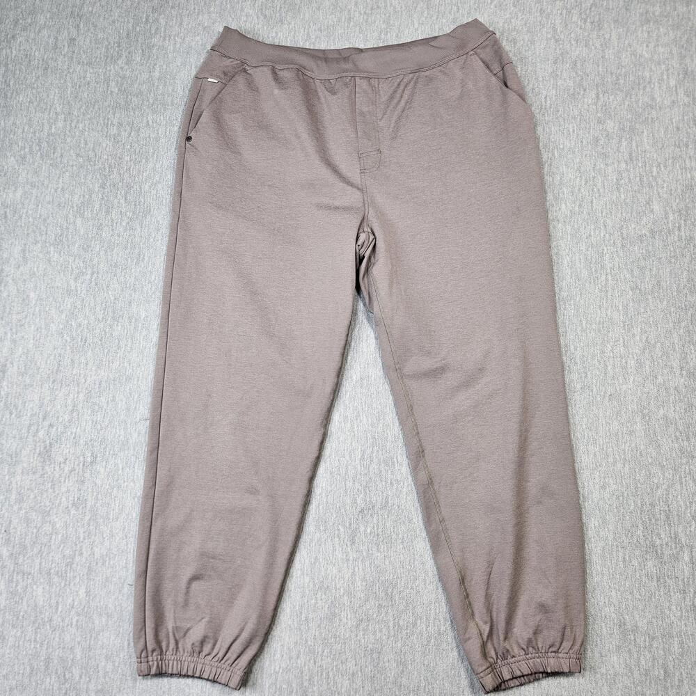 Vuori Pants Mens 2XL Gray Coronado Jogger Stretch Elastic Waist Zip Pocket